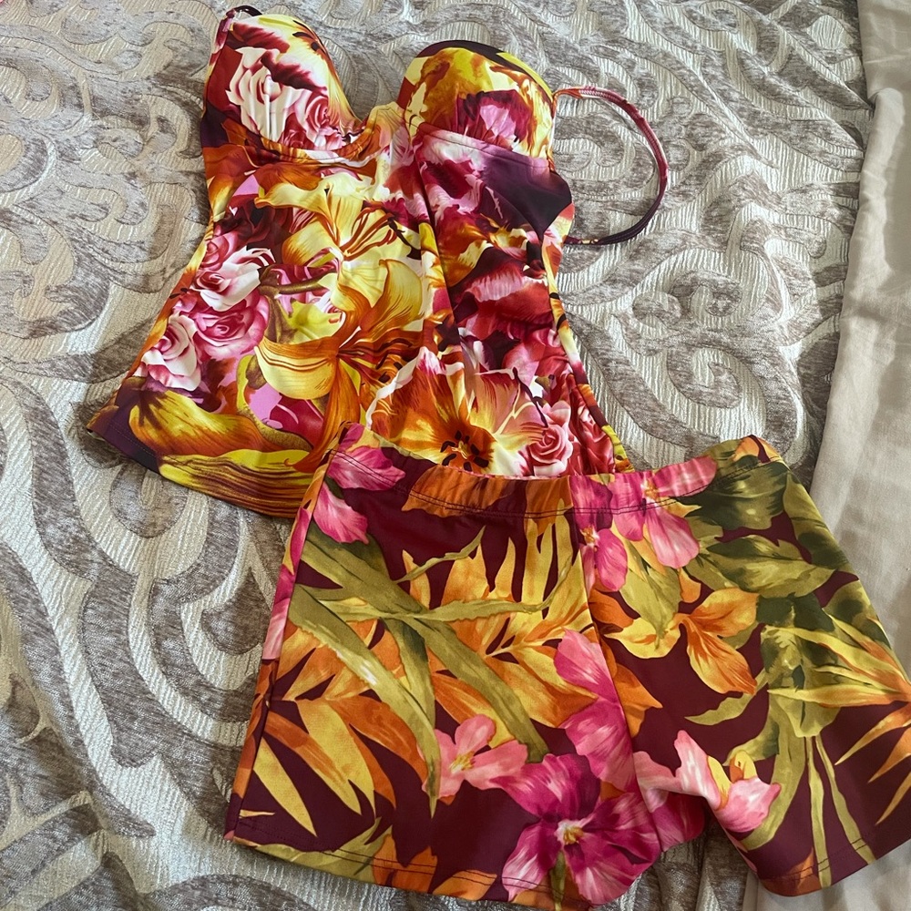 2 piece Tankini With Shorts